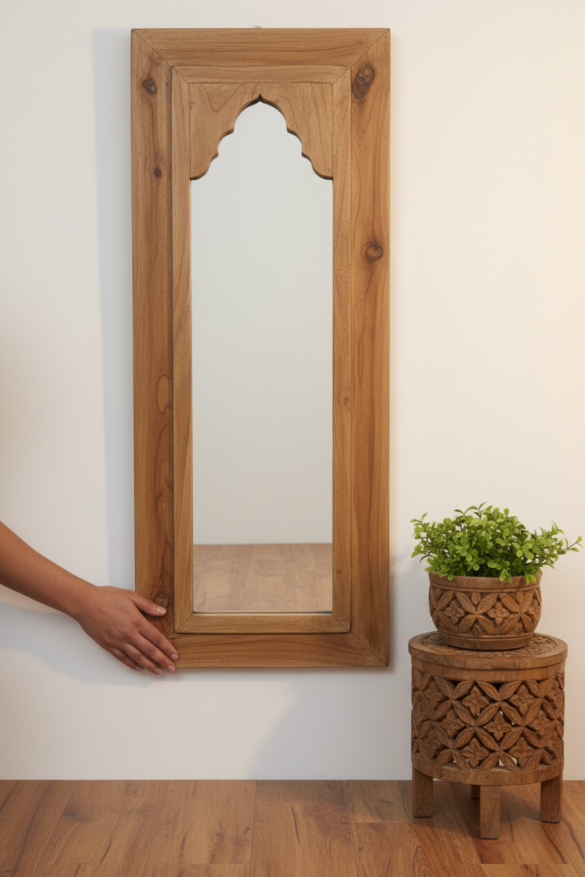 Jodhpur Jharokha Full-Length Wooden Wall Mirror — former listing image 1